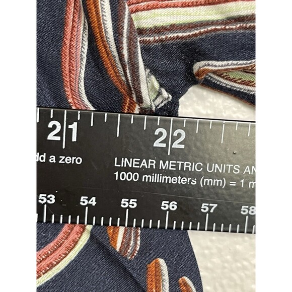 NWOT JODIFL Navy Blue Cactus Long Sleeve Western Tunic Blouse Sz M Southwest Top - Picture 9 of 10